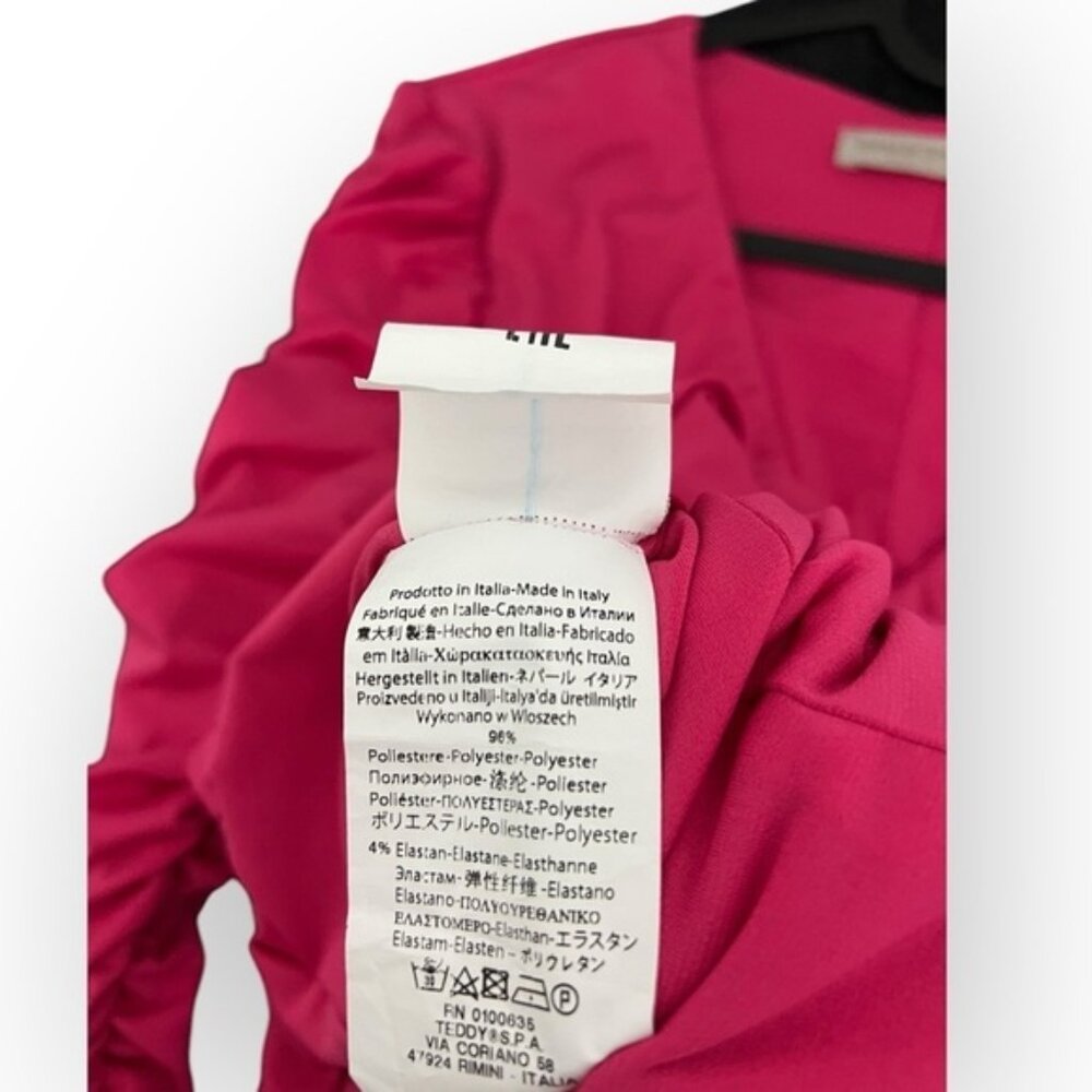 INTERMIX Fuchsia Ruched Midi Dress - Picture 4 of 5
